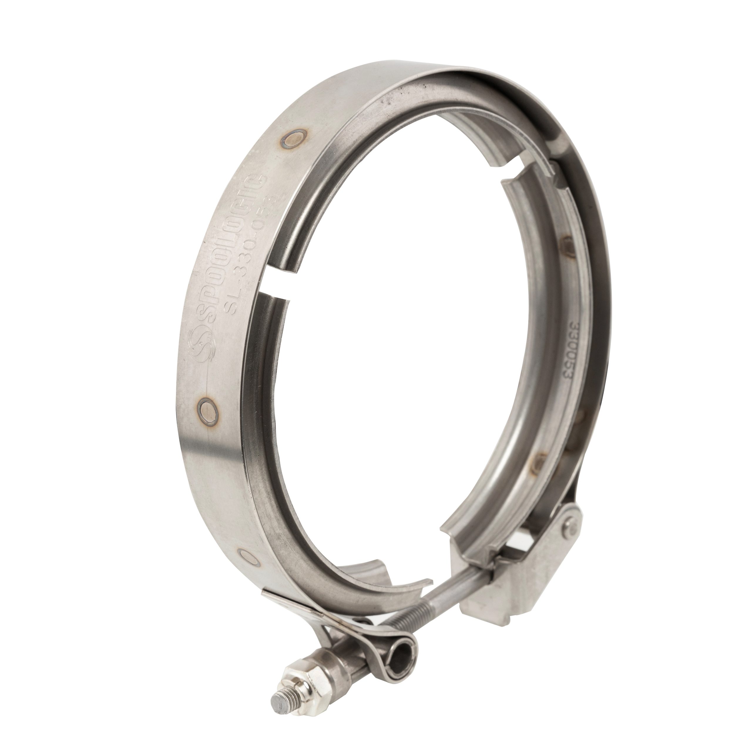 SPOOLOGIC Cast Iron Elbow to Downpipe V-Band Clamp