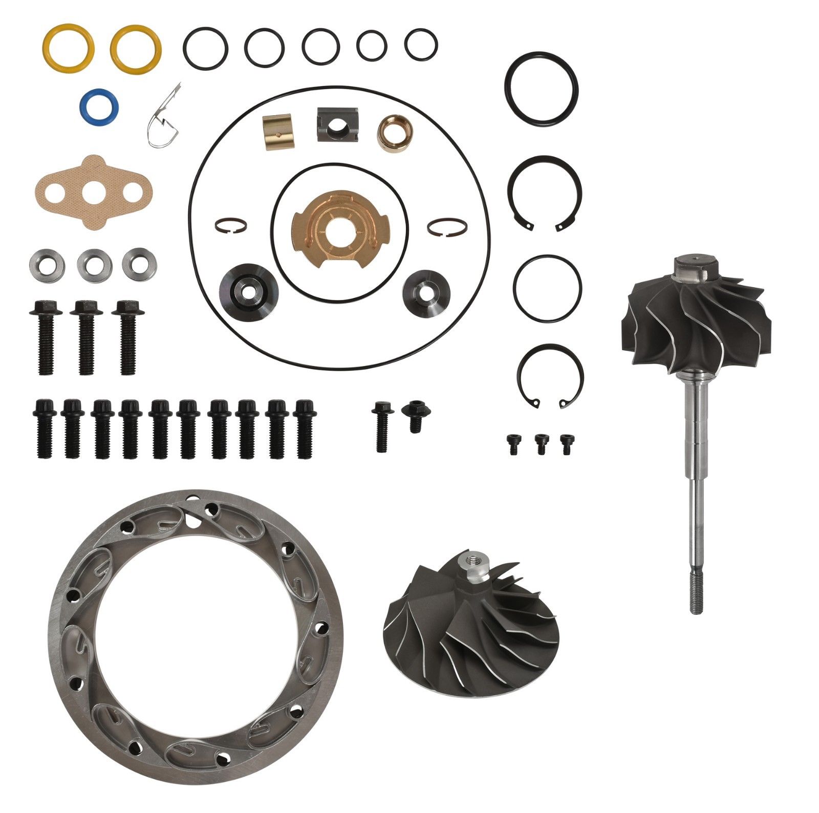 SPOOLOGIC Turbo Rebuild Kit Cast Wheel Turbine Shaft Unison Ring 13.2mm Vanes