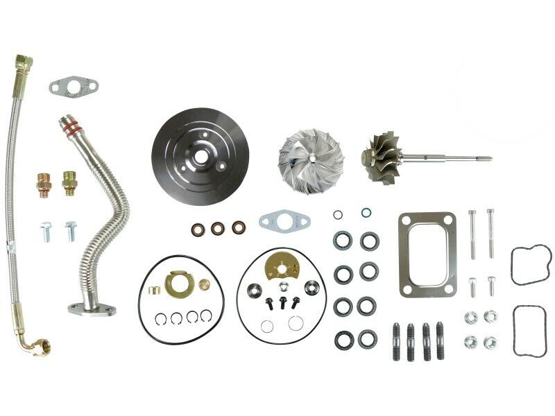 SPOOLOGIC Turbo Rebuild Kit Backing Plate Billet Wheel Turbine Shaft Drain & Feed Line Gaskets