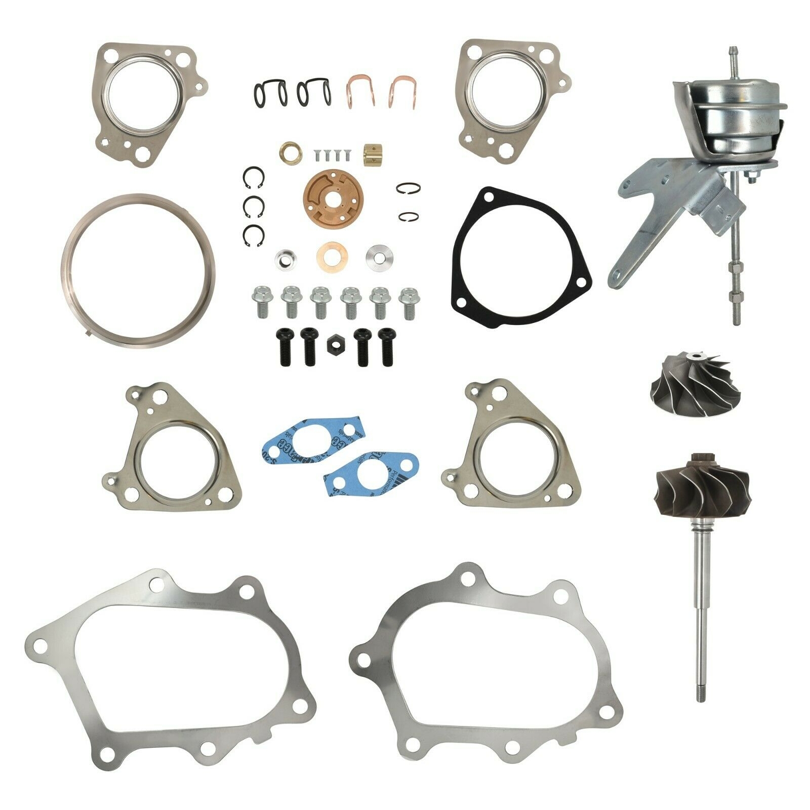 SPOOLOGIC Turbo Rebuild Kit Cast Wheel Turbine Shaft Wastegate Actuator